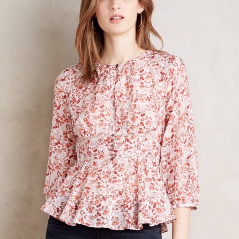 Moulinette Soeurs Anthropologie “Amelie” Blouse
